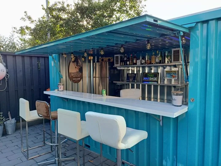 Conteneur Bar Démontable XL 4×3 Mètres Blanc RAL 9016